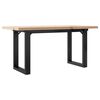 vidaXL sofabord 100x50x45,5 cm O-stel massivt fyrretr&aelig; og st&aring;l