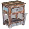 vidaXL sidebord med 1 skuffe 43x33x51 cm massivt genbrugstr&aelig;