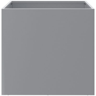 vidaXL plantekasse 49x47x46 cm galvaniseret stål sølvfarvet