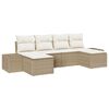 vidaXL Havesofa S&aelig;t 4 stk. Beige og creme polyrattan