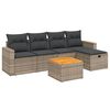 vidaXL sofas&aelig;t til haven 6 dele med hynder polyrattan gr&aring;