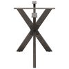 vidaXL spisebordben edderkopformet sort 120x68x(72-73) cm st&aring;l