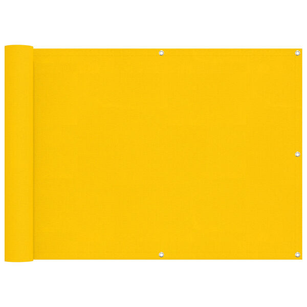 vidaXL Altan Sk&aelig;rm Gul 75 x 200 cm PU belagt oxford alu