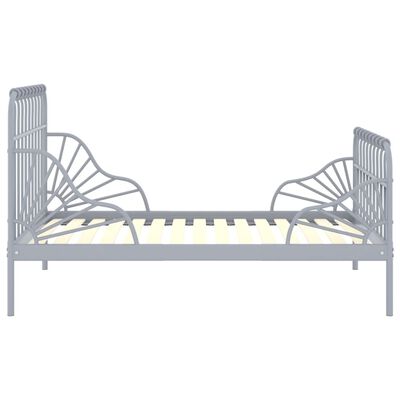 vidaXL udvideligt sengestel 80x130/200 cm metal grå