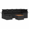 vidaXL Havesofa S&aelig;t 7 stk. Sort Poly rattan