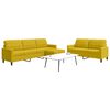 vidaXL sofasæt 3 dele med hynder velour gul