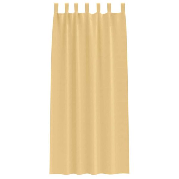 vidaXL Mørklægningsgardiner med ringe 2 pcs Beige 245 x 140 cm