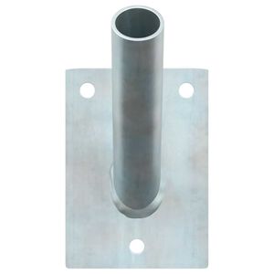 vidaXL Flag Pol Holde S&oslash;lv 10,5 x 7,5 x 0,25 cm St&aring;l