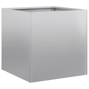 vidaXL Planter 40x40x40 cm Galvaniseret st&aring;l