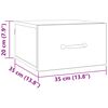 vidaXL Natskab med skuffe Sort eg 35 x 35 x 20 cm Konstrueret tr&aelig;