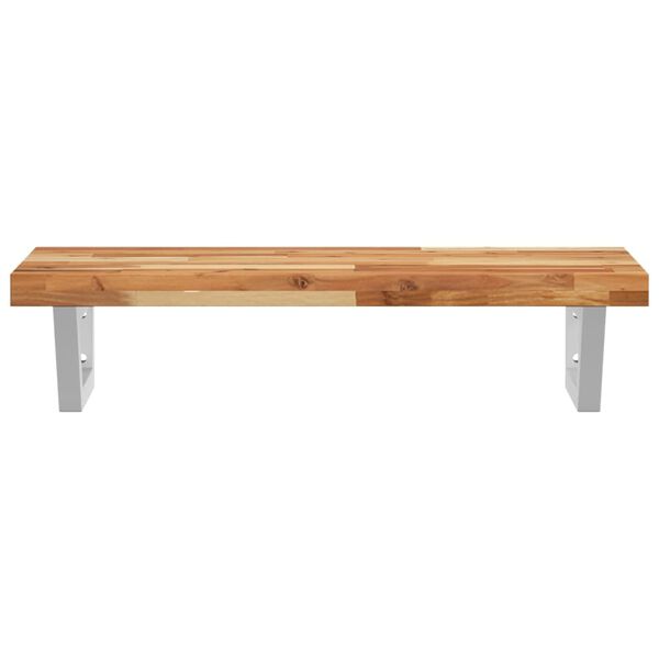 vidaXL v&aelig;gh&aelig;ngt badev&aelig;relseshylde st&aring;l og massivt akacietr&aelig;