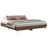 vidaXL sengestel uden madras 200x200 cm konstrueret tr&aelig; brun eg