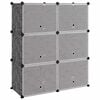vidaXL skoreol 84,5x31x93,5 cm PP sort