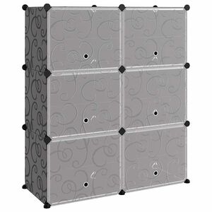 vidaXL skoreol 84,5x31x93,5 cm PP sort