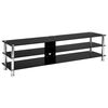 vidaXL tv-bord 150 x 40 x 40 cm h&aelig;rdet glas sort
