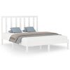 vidaXL sengeramme 160x200 cm massivt tr&aelig; hvid
