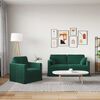 vidaXL Sofa 2 pcs M&oslash;rkegr&oslash;n 158 x 78 x 80 cm Fl&oslash;jl