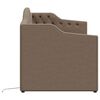 vidaXL daybed med madras og USB 90x200 cm stof gr&aring;brun