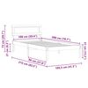 vidaXL Sengestel med hovedg&aelig;rde Brun 100 x 200 cm Massiv fyrretr&aelig;