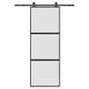 vidaXL skyded&oslash;r med hardwares&aelig;t 76x205 cm h&aelig;rdet glas og aluminium