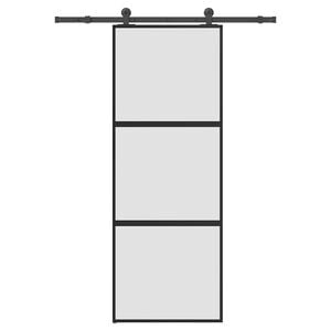vidaXL skyded&oslash;r med hardwares&aelig;t 76x205 cm h&aelig;rdet glas og aluminium