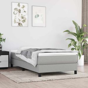 vidaXL springmadras med pocketfjedre medium 80x200x20 cm stof lysegr&aring;