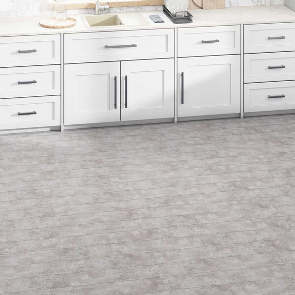 vidaXL Gulvplanker 36 pcs Jord Gr&aring; 5,02 m&sup2; PVC