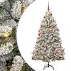 vidaXL Kunstigt juletr&aelig; 180 cm 300 LED'er Varm hvid PVC og St&aring;l