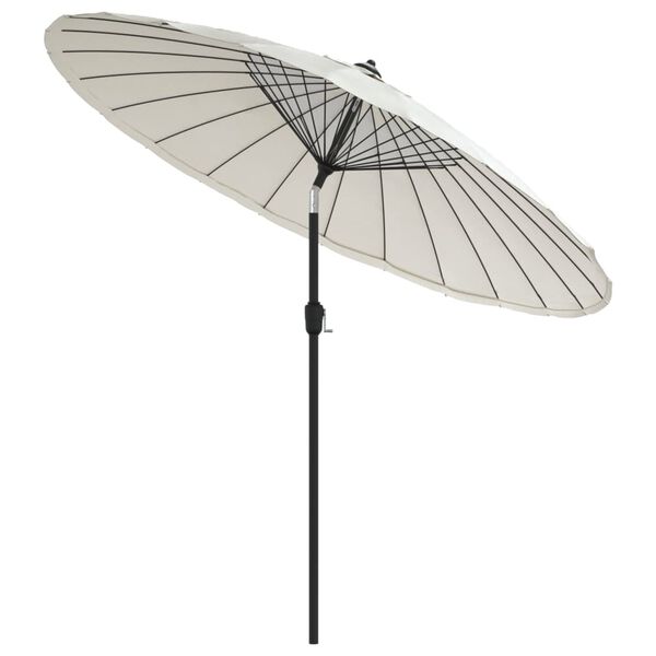 vidaXL parasol med aluminiumstang 270 cm sandhvid