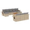 vidaXL havesofas&aelig;t 11 dele med hynder polyrattan beige