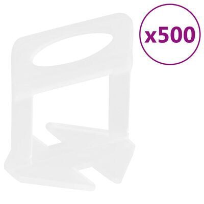 vidaXL nivelleringssystem til fliser 250 kiler 500 klips 1 mm