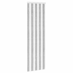 vidaXL Insektgardin i chenille Gr&aring; og Hvid 56 x 185 cm 100% PP