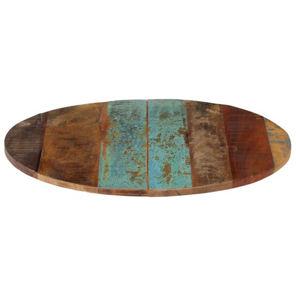 vidaXL bordplade 60 cm 15-16 mm rund massivt genbrugstræ