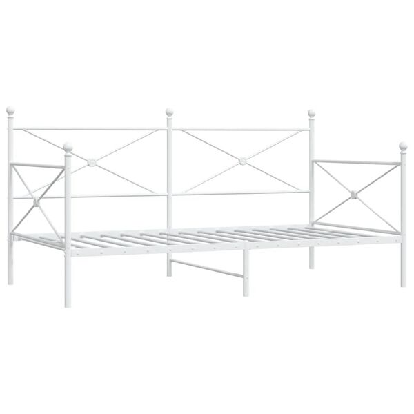 vidaXL daybed uden madras 107x203 cm st&aring;l hvid
