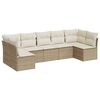vidaXL sofas&aelig;t til haven 7 dele med hynder polyrattan beige