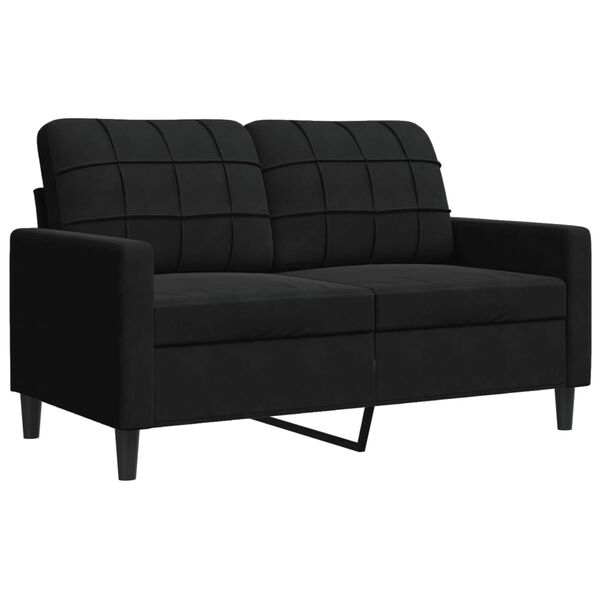 vidaXL 2-personers sofa 120 cm fløjl sort