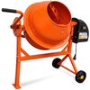 vidaXL cementblander elektrisk 63 l 220 W st&aring;l orange