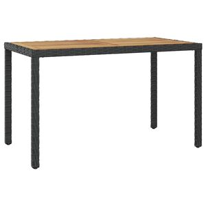 vidaXL havebord 123 x 60 x 74 cm massivt akacietr&aelig; sort og brun