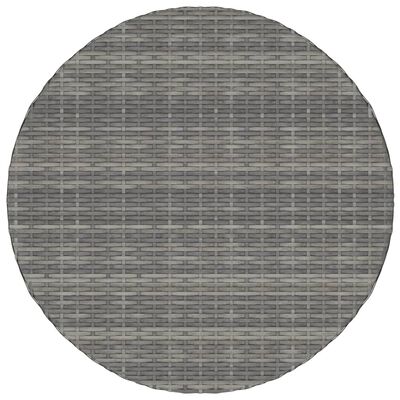 vidaXL havebord 70x70x73 cm polyrattan grå