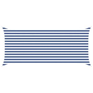 vidaXL Solskygge sejl Bl&aring; og Hvid 2 x 4,5 m 100% polyester Oxford