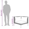 vidaXL moduler til havesofa 2 stk. med hynder halvrundt polyrattan