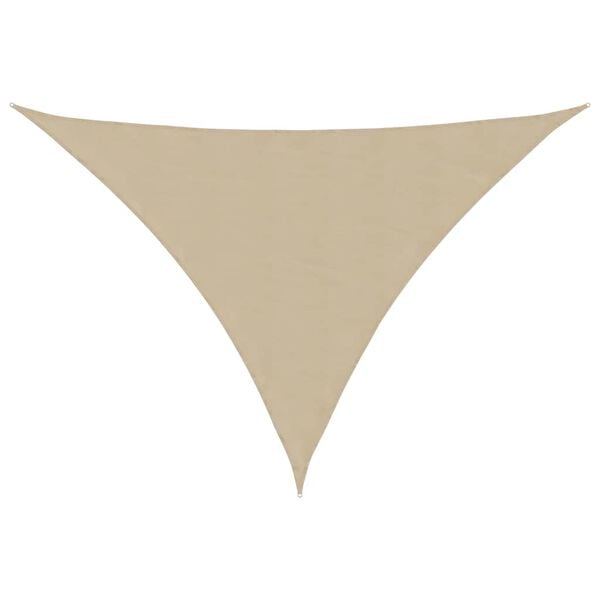 vidaXL solsejl 4x5x6,4 m trekantet oxfordstof beige