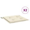 vidaXL hynder til havestol 2 stk. 40x40x3 cm oxfordstof cremefarvet