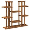 vidaXL Planteholder Naturfarvet 123 x 25 x 114,5 cm Massivt Akacietr&aelig;
