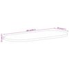 vidaXL bordplade 100x40x2,5 cm oval massivt mangotræ