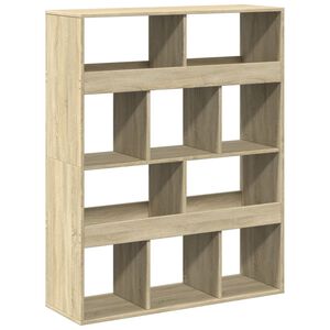 vidaXL bogreol 100x33x125,5 cm konstrueret tr&aelig; sonoma-eg