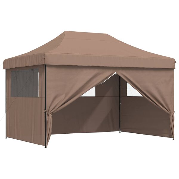 vidaXL Party Tent Brun 279 x 410 x 315 cm Oxford stof