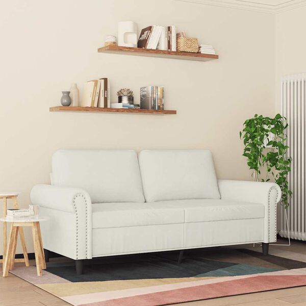 vidaXL 2-personers sofa 140 cm velour cremefarvet