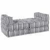 vidaXL Modulsofa 4 pcs Grå Print Stof