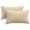 vidaXL Sofapuder 2 stk. Stof Creme 50 x 30 cm